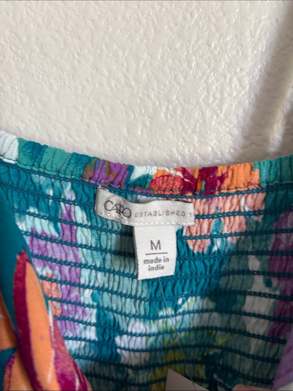 NWT Cato Spaghetti Strap Romper in “Paris Spring Tropic Teal” Size Medium - Picture 2 of 6
